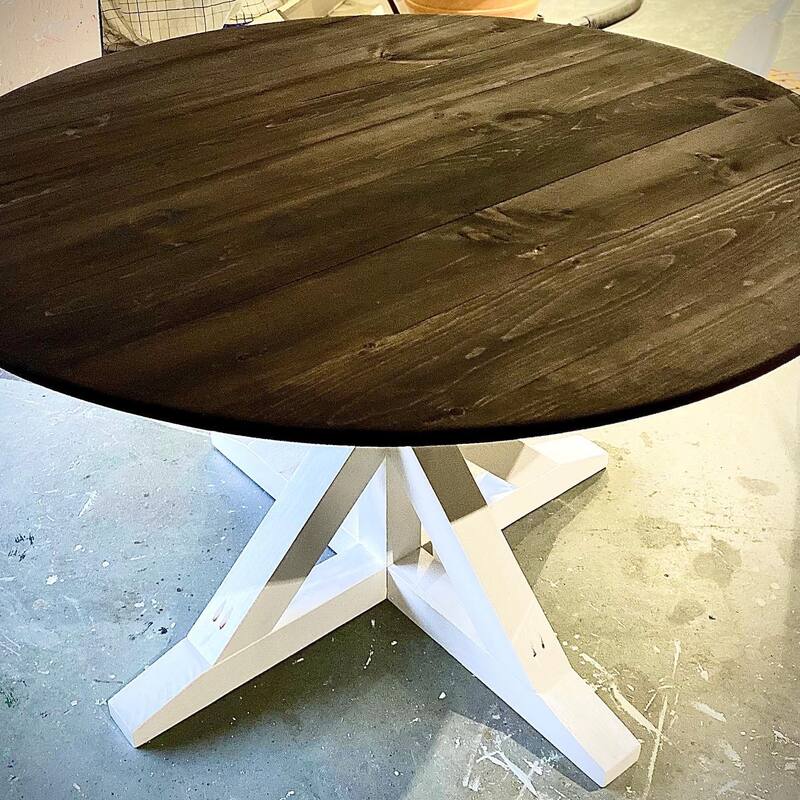 Custom-Dining-Table, Round-Dining-Table, Farmhouse-Dining-Table, Farmhouse, Dining-Table, JVInteriorsNH, JV-Interiors-NH